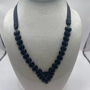 NWOT Black Ribbon Tie Necklace